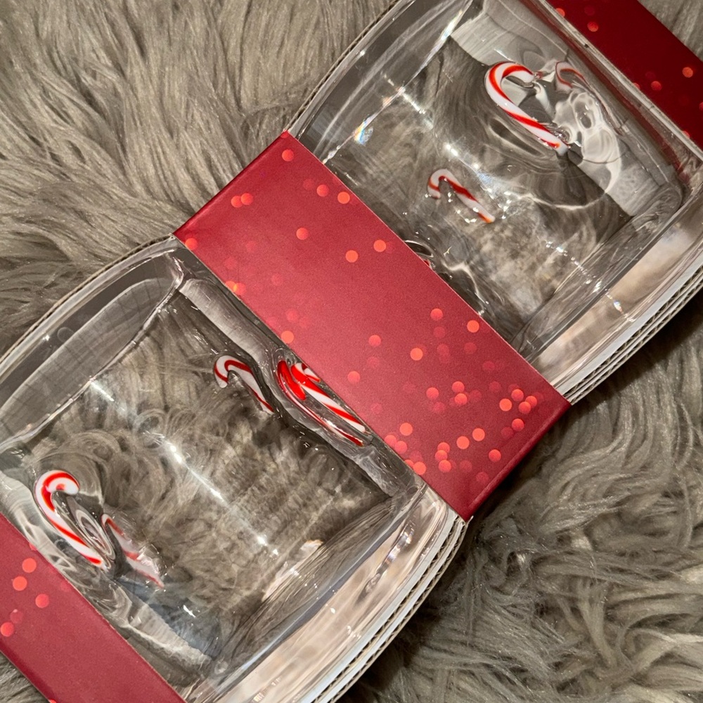 Candycane icon dot glass cups